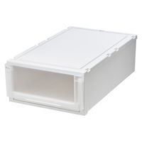 【引き出し収納】　天馬　フィッツケース アドバンス 74ー44M　ホワイト/クリア　幅44.0×奥行74.0×高さ23.0cm　1セット（1個×3）