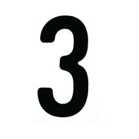 トラスコ中山 カッティング文字50mm 黒 3 CS50BK-3 1枚 256-4544（わけあり品）