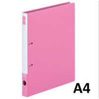 コクヨ　リングファイル丸型2穴　スリムスタイル（ハードタイプ）　A4タテワイド　背幅27mm　ピンク　ASフ-URFH420P オリジナル（わけあり品）
