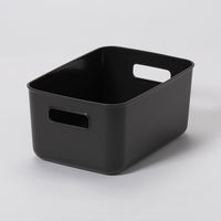 【均一価格】 収納ボックス  やわらかインナーボックス/スリム浅型 ダークグレー　幅179×奥行259×高さ120mm　1個 オリジナル