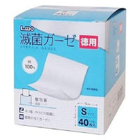 日進医療器 エルモ 滅菌ガーゼ Sサイズ徳用 滅菌済 衛生材料用品 医療救急 消毒 781584 1個(40枚入)（直送品）