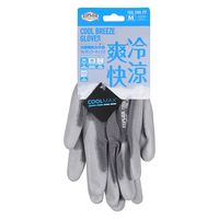 コーコス信岡 冷感機能糸手袋 ウレタンコーティング グレー