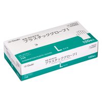 オオサキメディカル プラスチックグローブ I 透明 L　70032  一般医療機器　粉なし　使い捨て　1箱（100枚入）