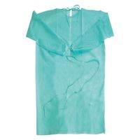 オオサキメディカル アイソレーションガウン ゴム袖 グリーン 51059  不織布　使い捨て　感染予防　1袋（10枚入）