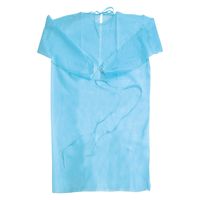 オオサキメディカル アイソレーションガウン ゴム袖 ブルー 51057  不織布　使い捨て　感染予防　1袋（10枚入）