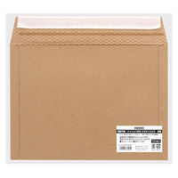 HEIKO 紙製クッション付き宅配平袋 茶 295×220mm 封かんシール付 1袋（10枚入） 004192026