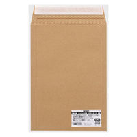 HEIKO 紙製クッション付き宅配平袋 茶 220×310mm 封かんシール付 1袋（10枚入） 004192027