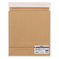 HEIKO 紙製クッション付き宅配袋 茶 250×50×270mm 封かんシール付 1セット（1袋（10枚入）×5） 004192022
