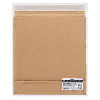 HEIKO 紙製クッション付き宅配袋 茶 300×60×320mm 封かんシール付 1セット（1袋（10枚入）×5） 004192023