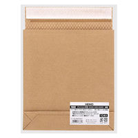 HEIKO 紙製クッション付き宅配袋 茶 200×40×220mm 封かんシール付 1セット（1袋（10枚入）×10） 004192021