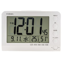 保土ヶ谷電子販売 Formia フォルミア 大画面デジタル電波時計