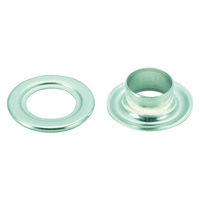 トラスコ中山 両面ハトメ アルミ 8mm 20組入 (ブリスターパック入) P-THP-A8 1PK