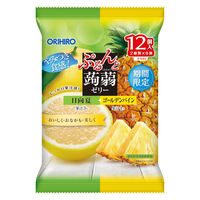 ぷるんと蒟蒻ゼリー　日向夏＋ゴールデンパイン 1セット（1袋（12個入）×6） オリヒロ　こんにゃくゼリー　ミニパウチタイプ