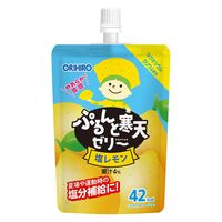 ぷるんと寒天ゼリー 塩レモン  1セット（1個（130g）×6）　オリヒロ　パウチタイプ 塩分補給
