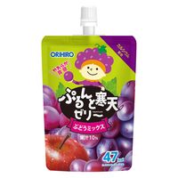 ぷるんと寒天ゼリー ぶどうミックス  1セット（1個（130g）×6）　オリヒロ　パウチタイプ