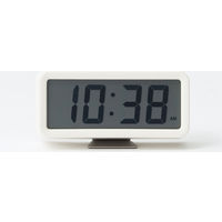 無印良品 デジタル時計 小（アラーム機能付） ホワイト 型番：MJ-DCSW1 良品計画