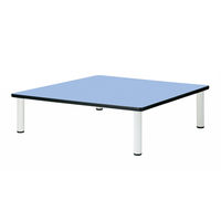 三和製作所 多目的テーブル 正方形 ブルー 高さ640 00260443（直送品）