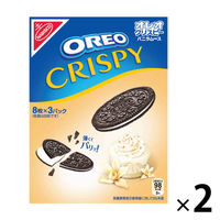 【アウトレット】モンデリーズ　オレオ　クリスピーバニラムース＜8枚×3パック＞　 1セット（2箱）