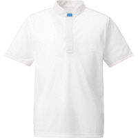 KAZEN トリコットシャツ（男女兼用） ホワイト S 648-10（直送品）