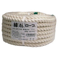 綿ロープ 14mmΦX20m（丸巻パック） M-ROPE-14-50P まつうら工業（直送品）