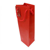 カラークラフトワインバッグ 赤 EWB-R 10個 エヒメ紙工（直送品）