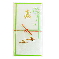 夫婦紙 愛の手結 緑 万型ポチ袋10枚入 ミヨ200-3 5個 エヒメ紙工（直送品）