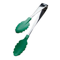 田辺金具 抗菌耐熱 フードトング(カラートング中)グリーン 25cm 3430100 1個