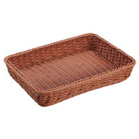 シンドー 抗菌樹脂 角型バスケット DS101 36型 ブラウン 7703520 1個