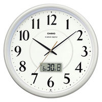 CASIO（カシオ）日付け曜日付 掛け時計 [電波 ステップ カレンダー] 直径340mm IC-1001J-9JF 1個（取寄品）