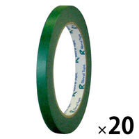 リンレイテープ 和紙バックシーリングテープ 9ｍｍ×50ｍ 緑 ＃194 9ｘ50GR 1セット（20巻）