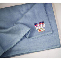 三和製作所 難燃抗菌毛布 ブルー 00035620（直送品）