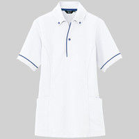 アイトス サイドポケット半袖ポロシャツ（男女兼用） 7668 ホワイト SS 介護ユニフォーム 1枚（直送品）