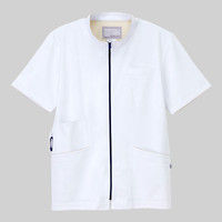 ナガイレーベン 男子上衣 LX-3737 Tベージュ+ロイヤルブルー S 医療白衣 1枚（取寄品）