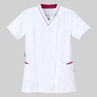 ナガイレーベン 女子スクラブ HOS-4952 Tバーガンディ M 医療白衣 1枚（取寄品）