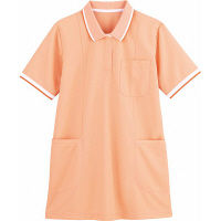 自重堂 WHIseL（ホワイセル） 半袖ロングポロシャツ WH90338 コーラルオレンジ 4L 介護ユニフォーム 1枚（取寄品）