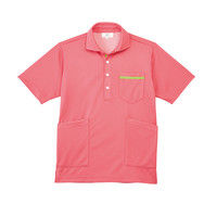 トンボ キラク キラク ニットシャツ CR175 ピンク S 介護ユニフォーム 1枚（取寄品）