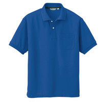 アイトス メンズ半袖ポロシャツ CL1000 ブルー M 介護ユニフォーム 1枚（直送品）