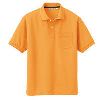 アイトス メンズ半袖ポロシャツ CL1000 オレンジ M 介護ユニフォーム 1枚（直送品）