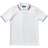 KAZEN（カゼン） ライン入りポロシャツ 236 ホワイト 3L 医療白衣 1枚（直送品）