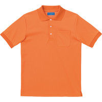 KAZEN（カゼン） ポロシャツ半袖 237 オレンジ L 医療白衣 1枚（直送品）