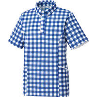 KAZEN（カゼン） ニットポロシャツ KZN230 ロイヤルブルー LL 医療白衣 1枚（直送品）