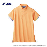住商モンブラン アシックス ポロシャツ CHM306 男女兼用 オレンジ×ブルー SS 介護ユニフォーム 1枚（直送品）