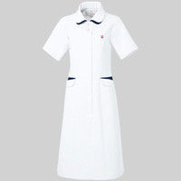 ルコックスポルティフ ワンピース UQW0040 ホワイト×ネイビー M 医療白衣 1枚（直送品）