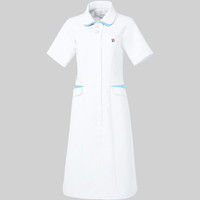 ルコックスポルティフ ワンピース UQW0040 ホワイト×アクア S 医療白衣 1枚（直送品）