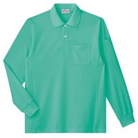 ミドリ安全 作業服 ベルデクセル 長袖ポロシャツ PS216 3L ミントグリーン 3120142707 1点（直送品）