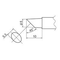 エスコ φ5.0mm 交換用こて先 (EA304AP用) EA304AP-10 1セット(2個)（直送品）