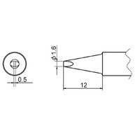 エスコ φ1.6mm 交換用こて先 (EA304AP用) EA304AP-12 1セット(2個)（直送品）