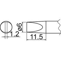 エスコ φ6.0mm 交換用こて先 (EA304AP用) EA304AP-15 1セット(2個)（直送品）