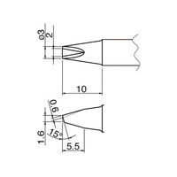 エスコ φ3.0mm 交換用こて先 (EA304AP用) EA304AP-19 1セット(2個)（直送品）