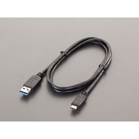 エスコ（esco） 1.0m USBケーブル（CAタイプ） 1セット（2本：1本×2個） EA764AC-31（直送品）